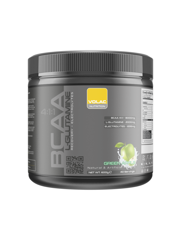 BCAA Glutamin + Electrolytes 600g - Yeşil Elma - 40 Servis