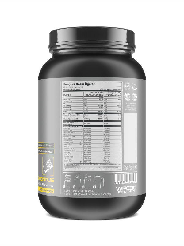 Whey Protein 1200g - Çikolata - 40 Servis