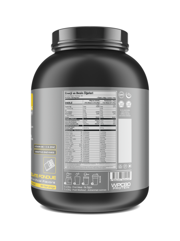 Whey Protein 2400g - Çikolata - 80 Servis