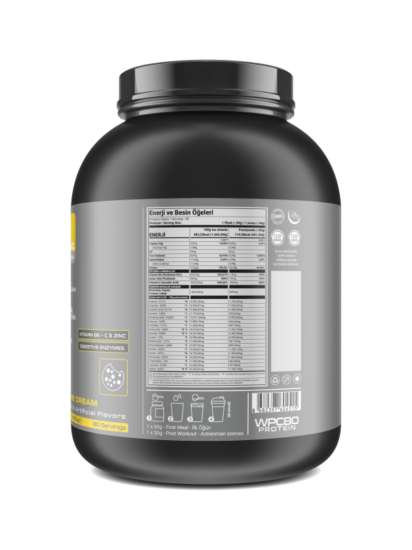 Whey Protein 2400g - Kurabiye - 80 Servis